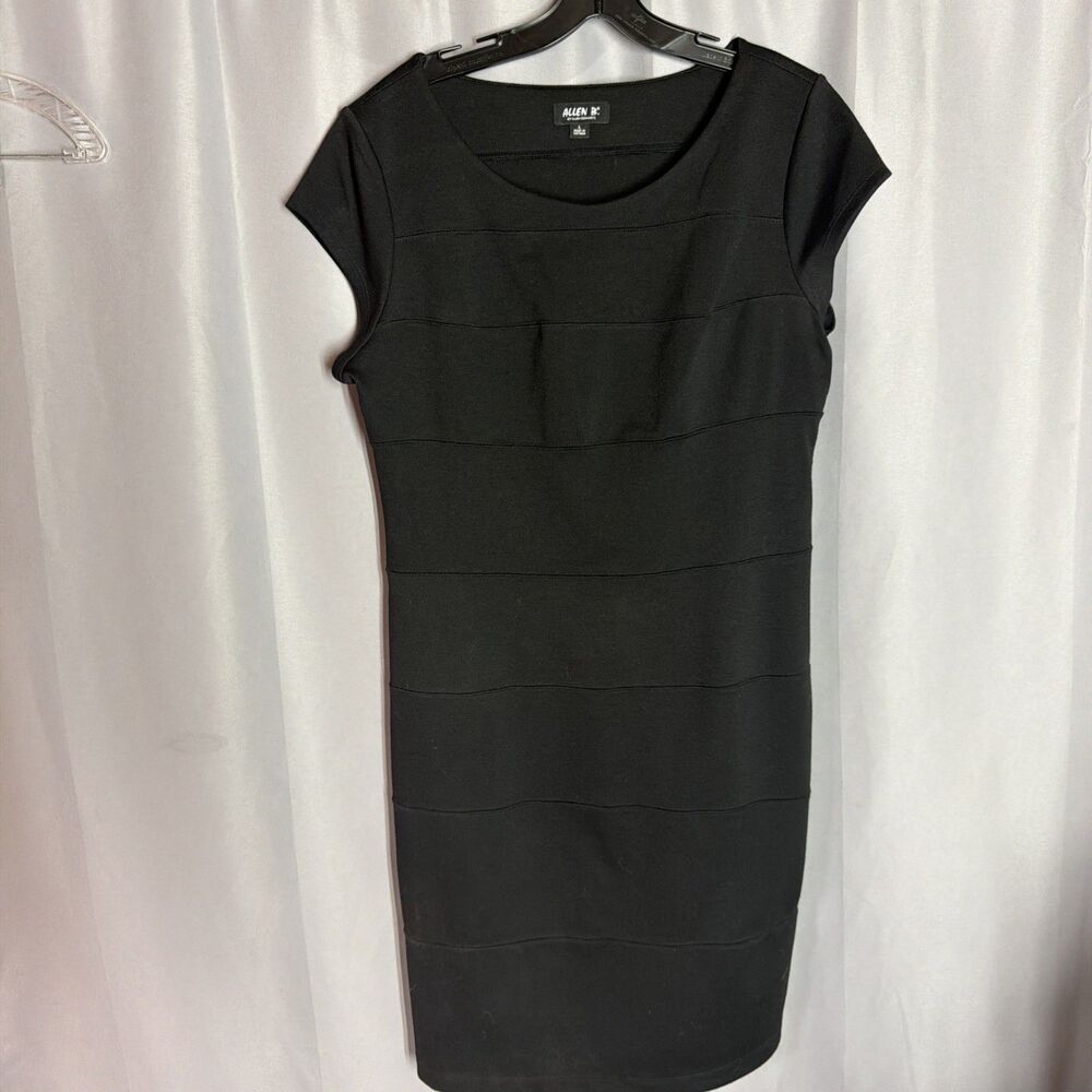 Vtg  Allen B Schwartz Black Sleeveless Cocktail Dress Women's Large Hourglass